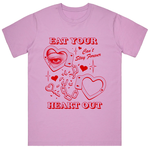 Eat Your Heart Out - Can't Stay Forever Tee (Pink)