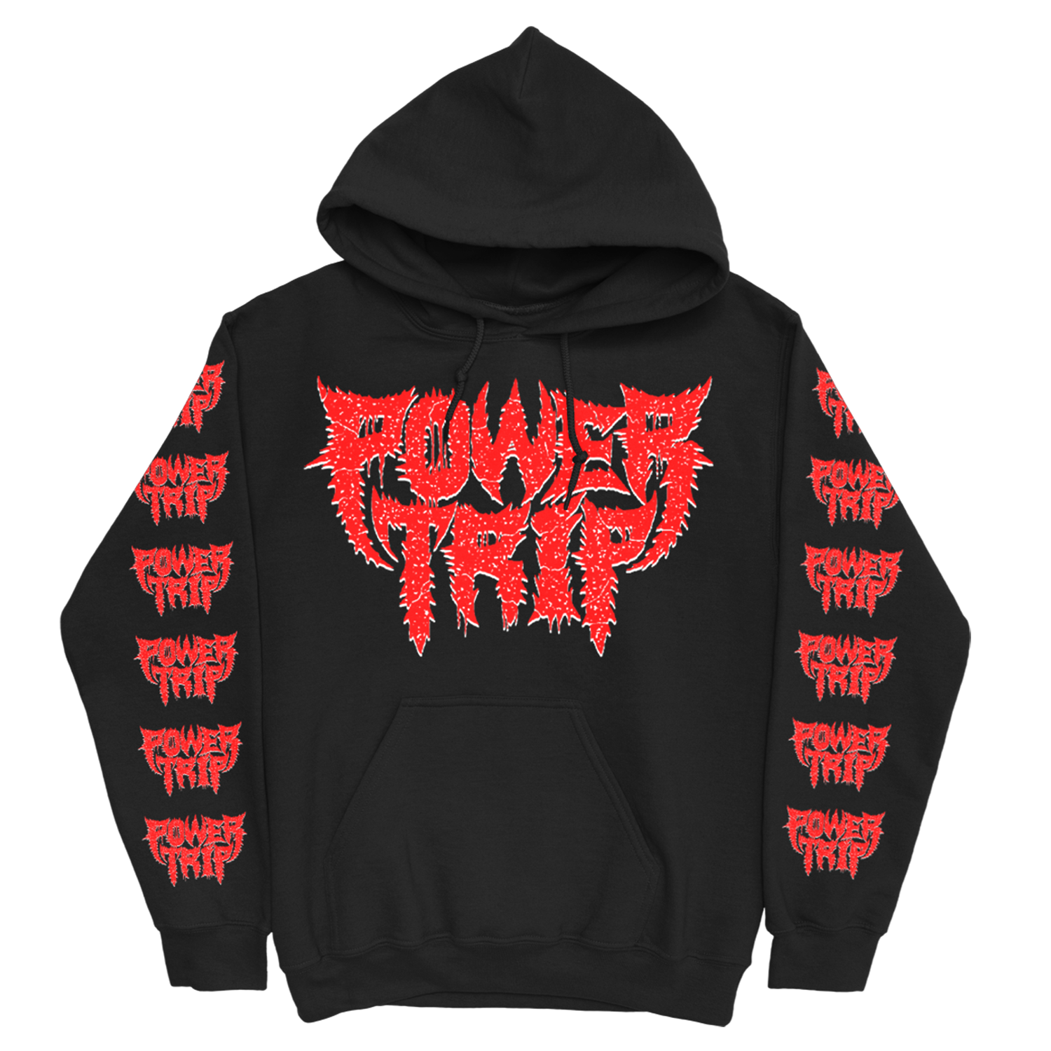 Distressed Logo Pullover Hoodie (Black) – Artist First