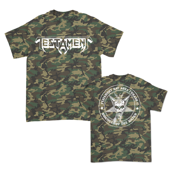 Testament - Bay Area Thrash T-Shirt (Woodland Camo)