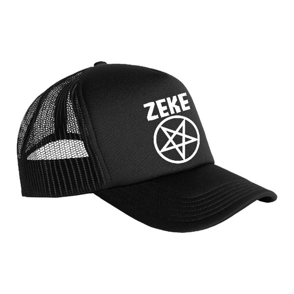 Zeke - Pentagram Trucker Hat (Black/Black)