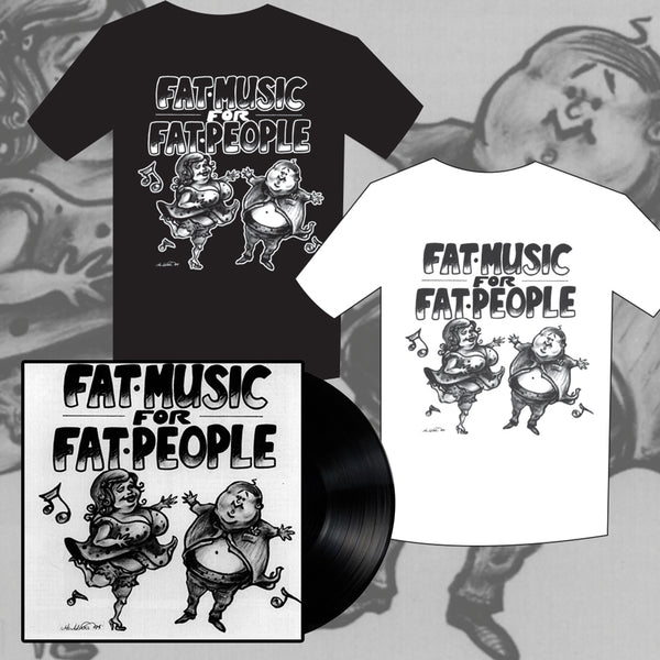 Various Artists - Fat Music For Fat People LP (Colour Vinyl) + T-Shirt Bundle