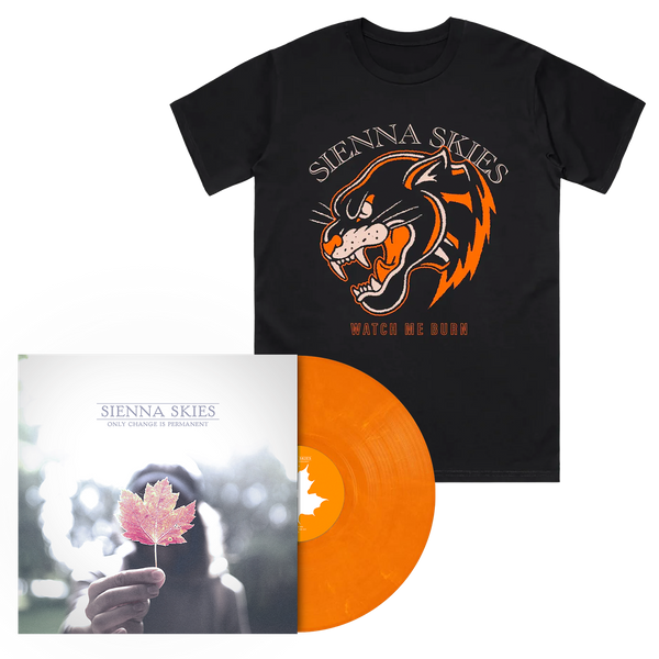 Sienna Skies - Only Change Is Permanent EP (Orange Vinyl) + Panther Tee (Black)