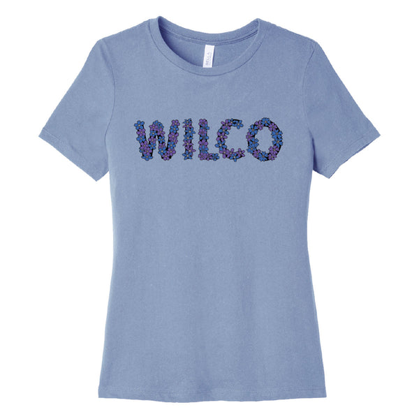 Wilco - Floral Womens T-Shirt (Blue)