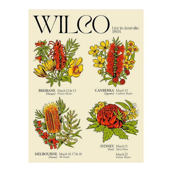 Wilco - Australia 2024 Tour Poster