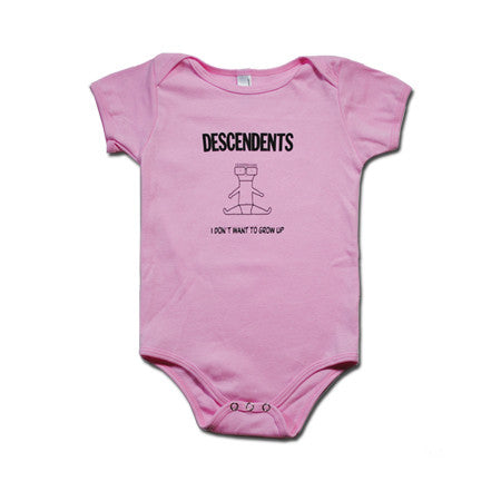 Descendents I Don't Want To Grow Up Onesie Pink
