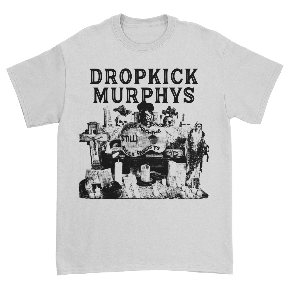 Dropkick Murphys - This Machine Still Kills Fascists Guitar Album Cover T-Shirt (White)