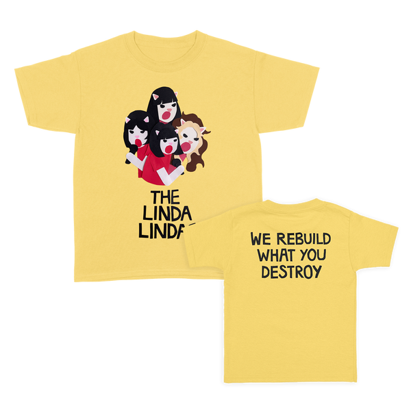 The Linda Lindas - Rebuild Youth T-Shirt (Yellow)