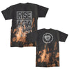 Rise Against - Stacked Stencil T-Shirt (Fire Dye)