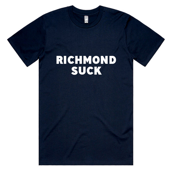 You Suck Merch - Richmond Suck T-Shirt (Carlton Navy & White)