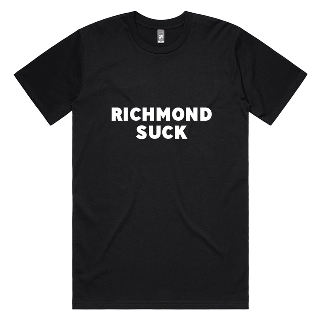 You Suck Merch - Richmond Suck T-Shirt (Collingwood Black & White)