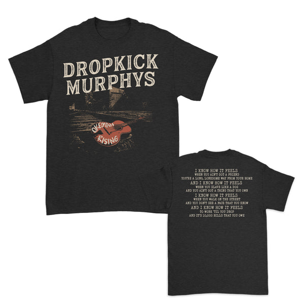 Dropkick Murphys - Okemah Rising Cover T-Shirt (Vintage Black)