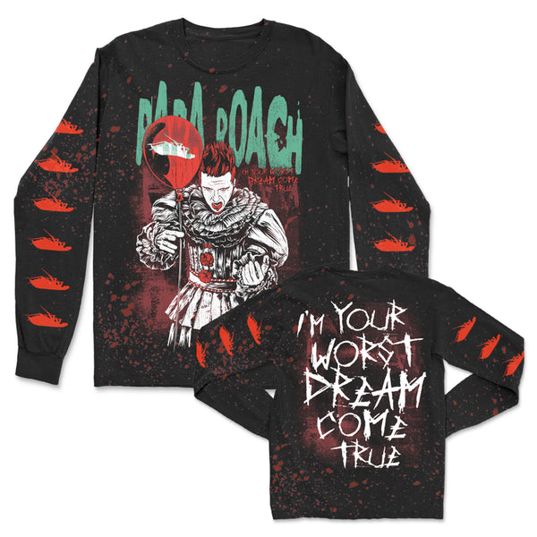 Papa Roach - Penny Worst Long Sleeve (Blood Splatter Dye)
