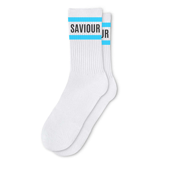 Saviour - Logo Socks (White)