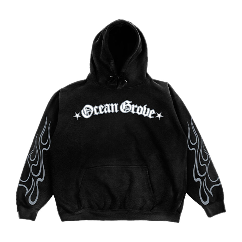 Ocean Grove - Old English Hoodie (Black)