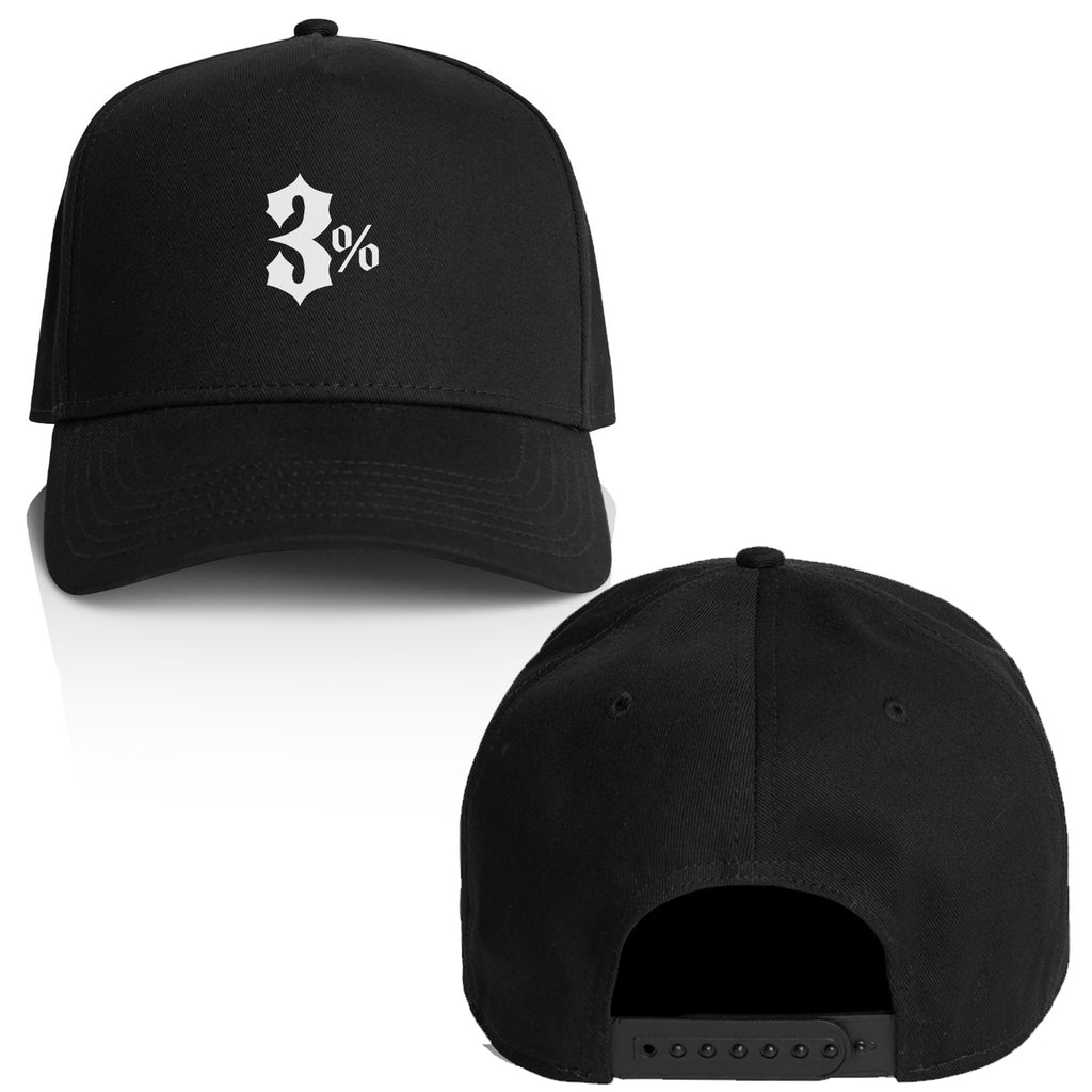 3% - 3% Logo Hat (Black) + Album Download