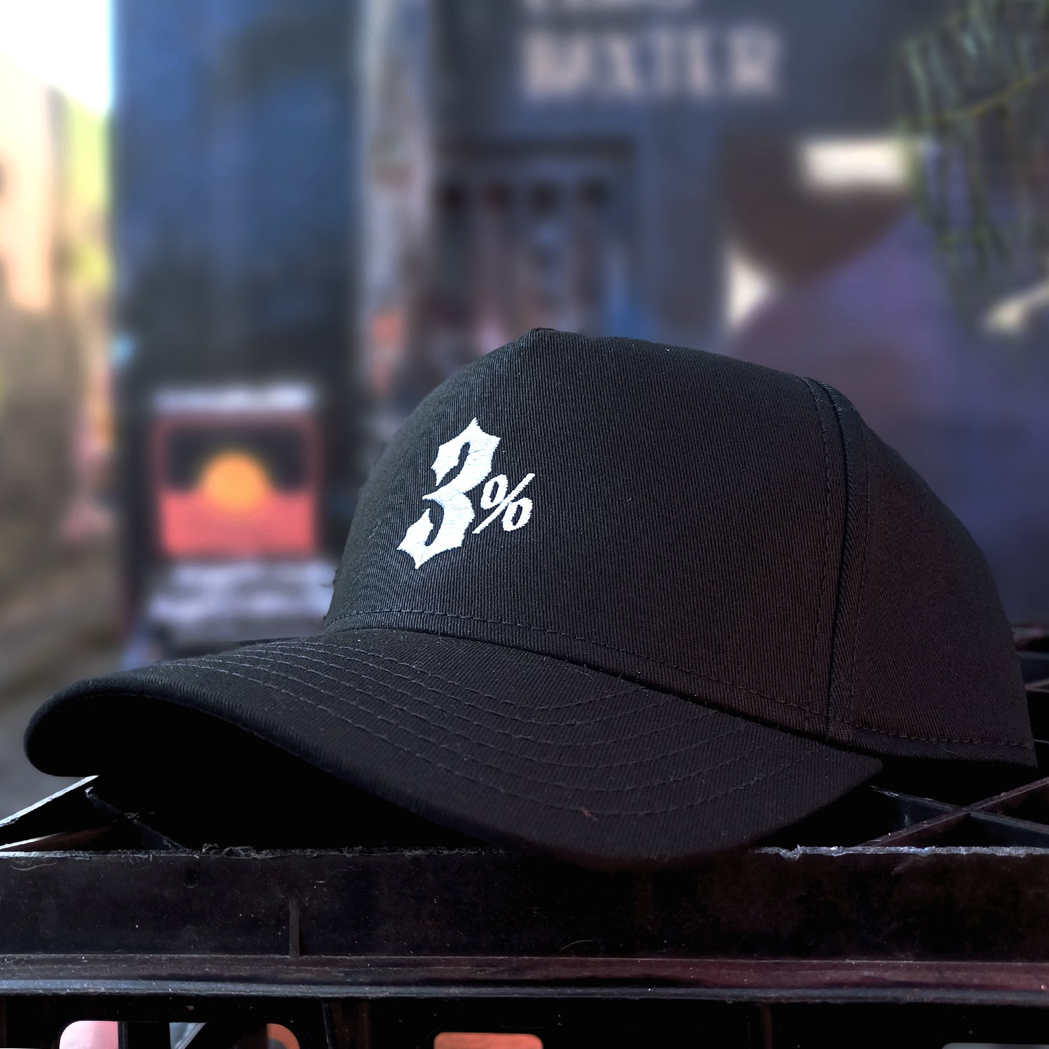 3% Logo Hat (Black)