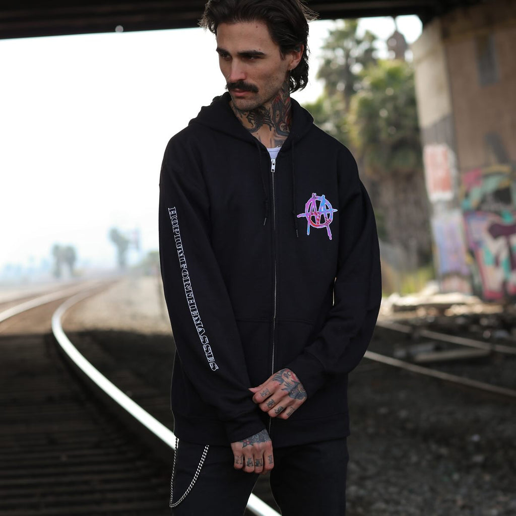 Ministry - HOPIUM Mushroom Zip Up Hoodie (Black)