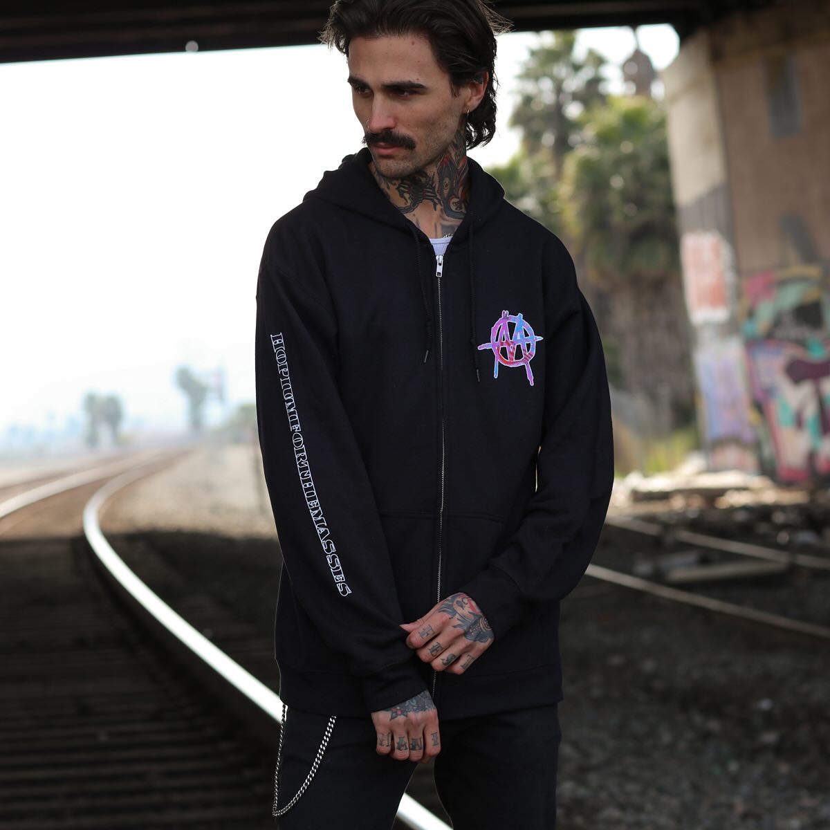 Ministry - HOPIUM Mushroom Zip Up Hoodie (Black)