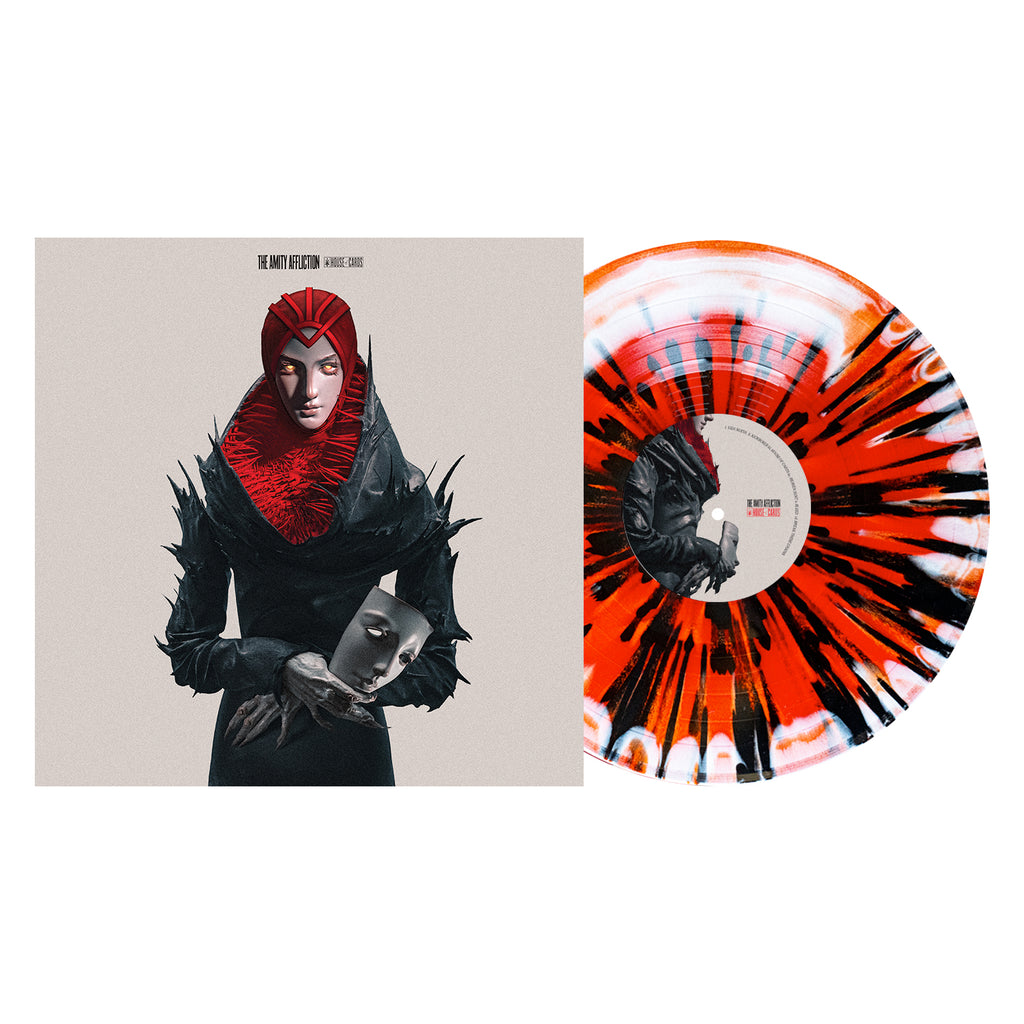 The Amity Affliction - House of Cards LP (Blood Red &amp; White Aside/Bside with Black Splatter Vinyl)