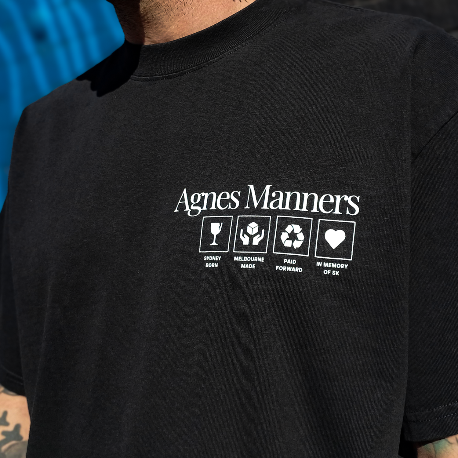 Agnes Manners - Ratbag T-Shirt (Faded Black)
