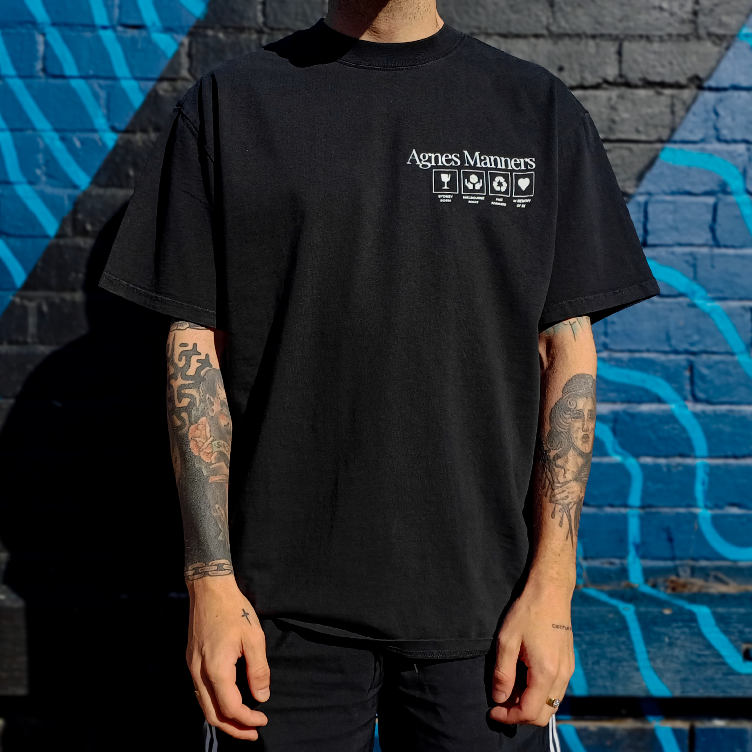 Agnes Manners - Ratbag T-Shirt (Faded Black)
