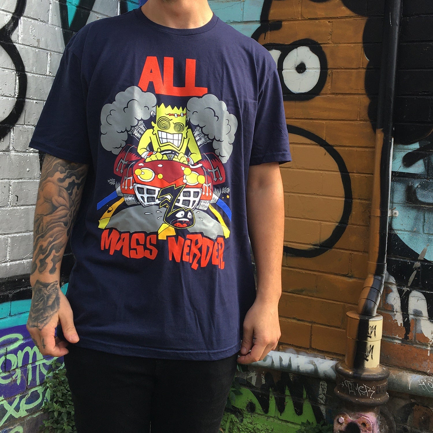 ALL MASS NERDER Tシャツ ネイビー L Mass Nerder Tee (Navy) – Artist First