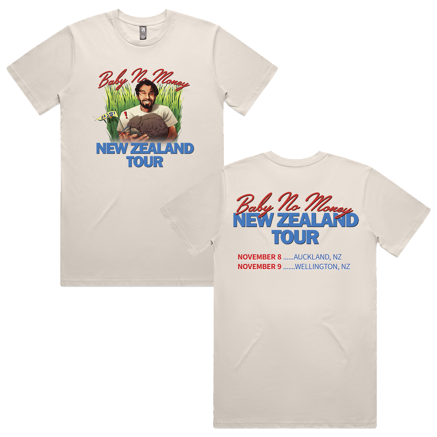 NZ Tour 2025 Tee (Bone)