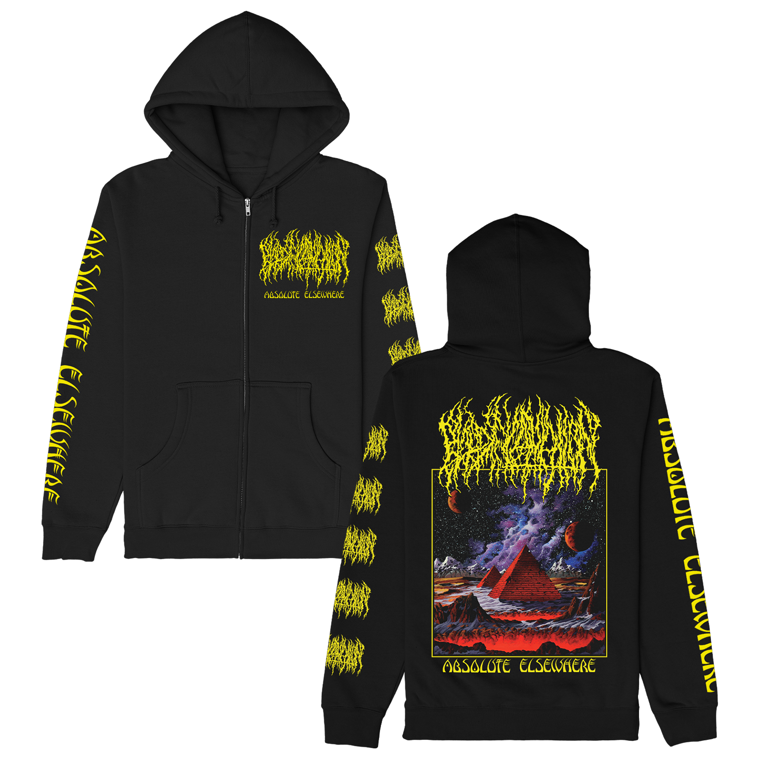 Blood Incantation - Absolute Elsewhere Zip Up Sweatshirt (Black)