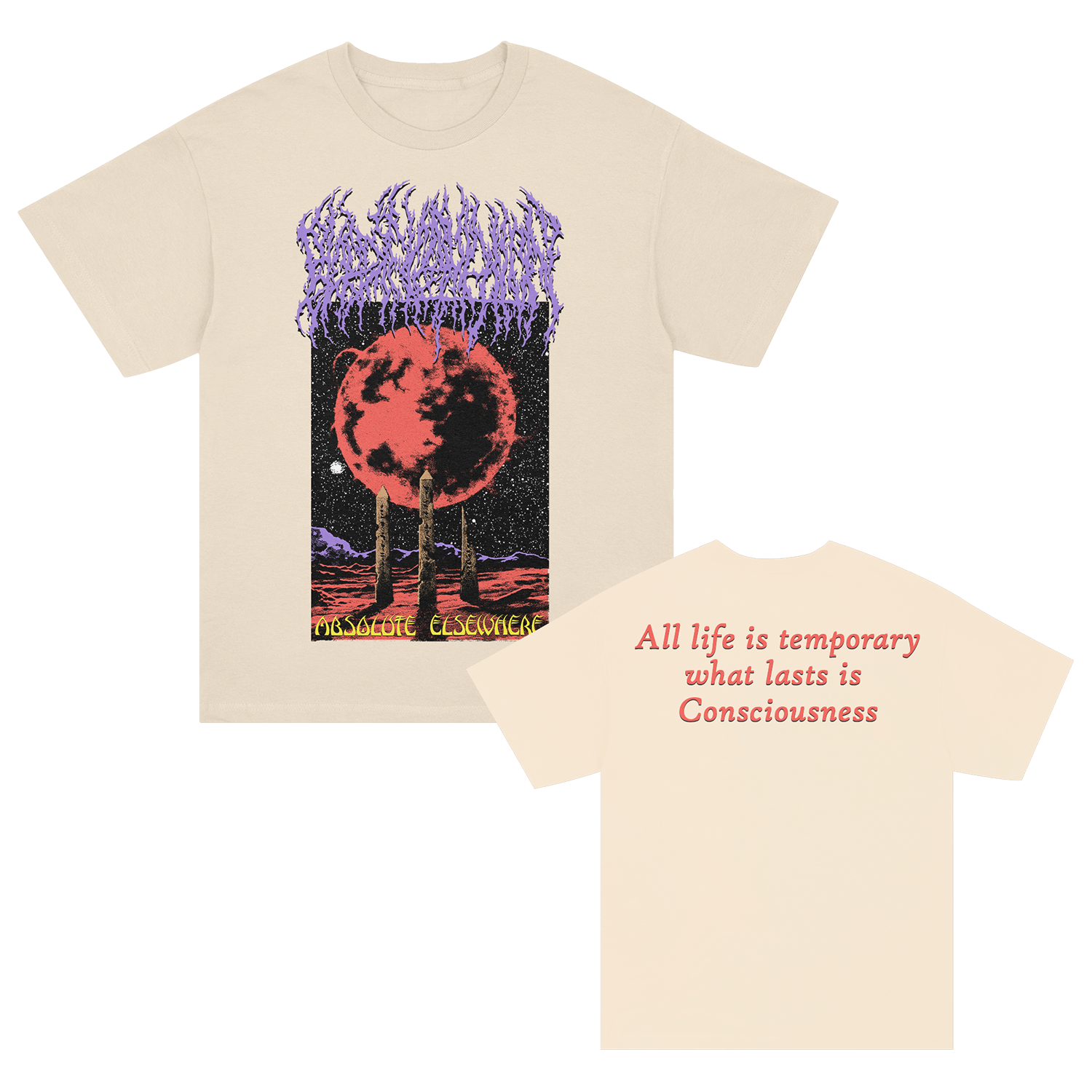 Blood Incantation - All Life Is Temporary T-Shirt (Crème)