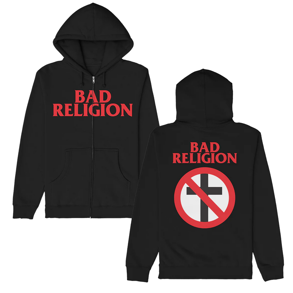 Bad Religion - Logo Crossbuster Zip Up Hoodie (Black)