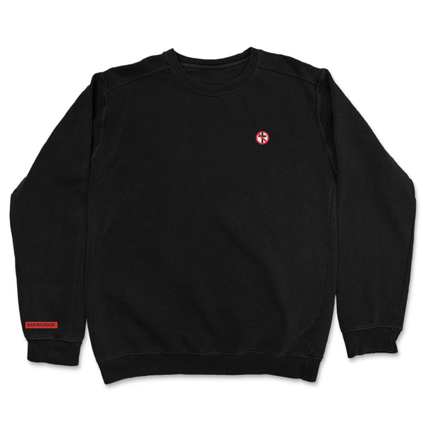 Bad Religion - Embroidered Crossbuster Heavyweight Crewneck (Black)