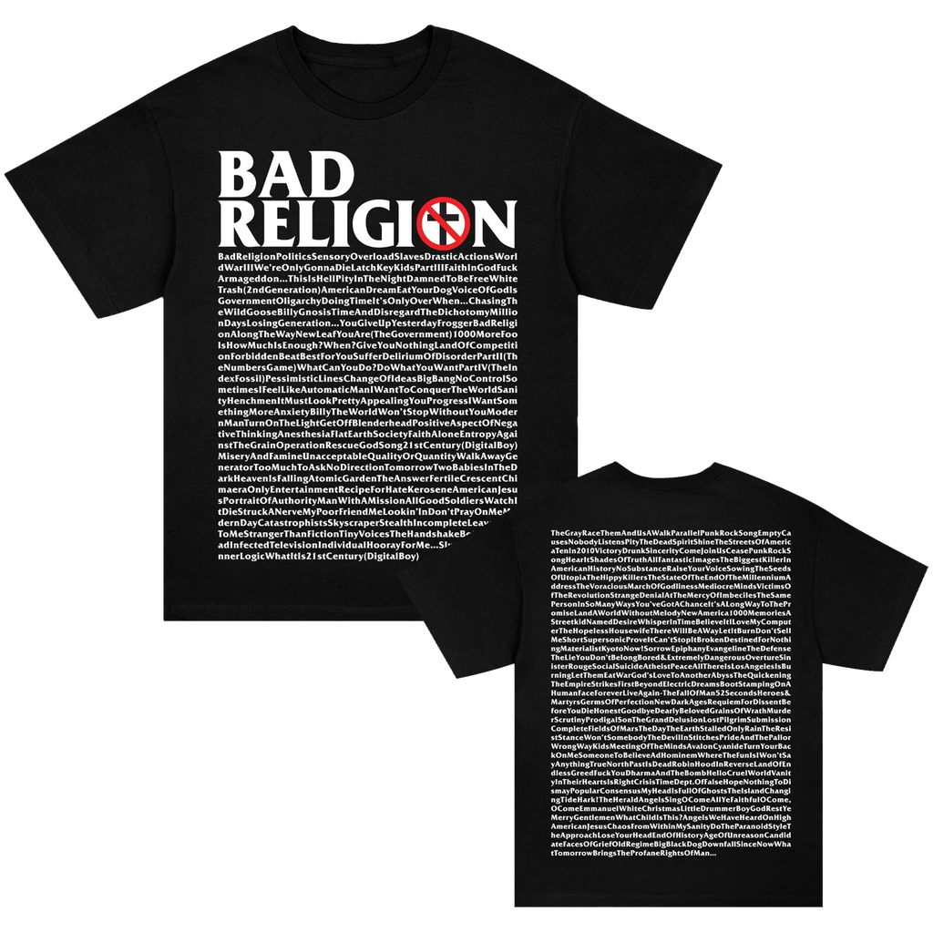 Bad Religion - Every Song Ever T-Shirt (Black)