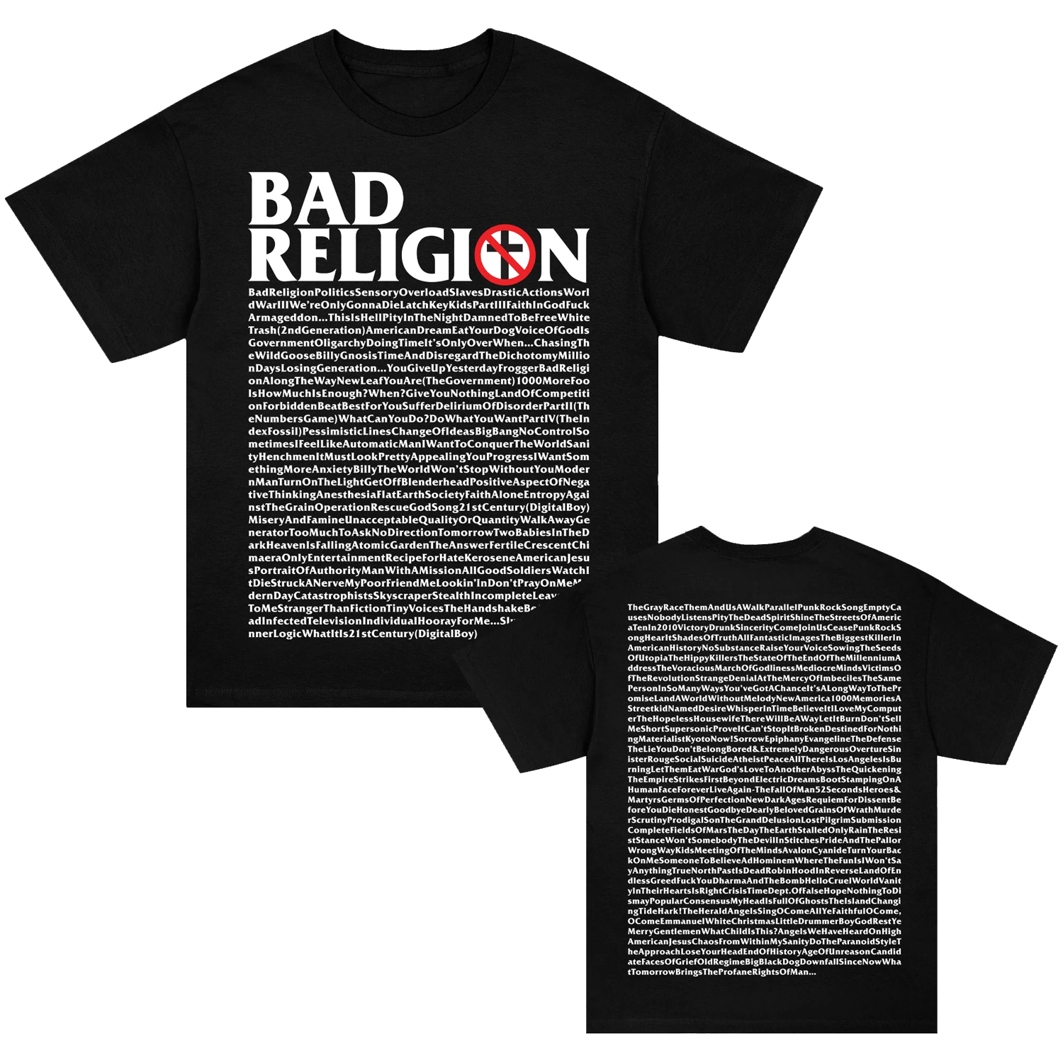 Bad Religion - Every Song Ever T-Shirt (Black)