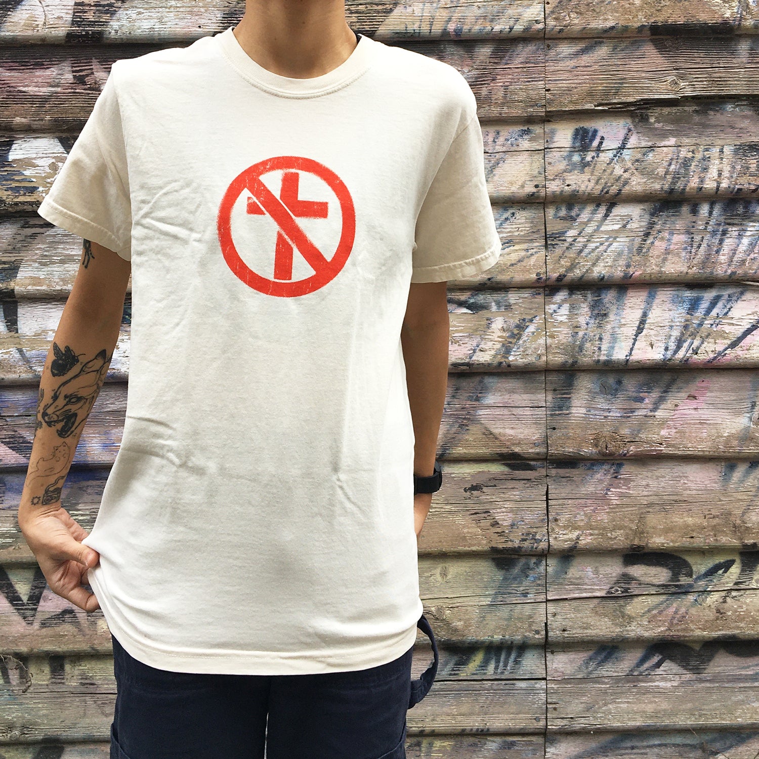 Bad Religion - Spray Crossbuster Tee (Ivory)