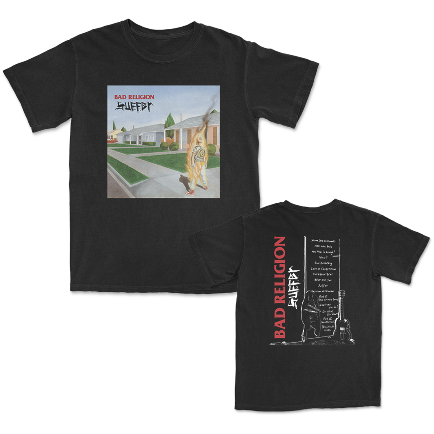 Bad Religion - Suffer Track List T-Shirt (Black)
