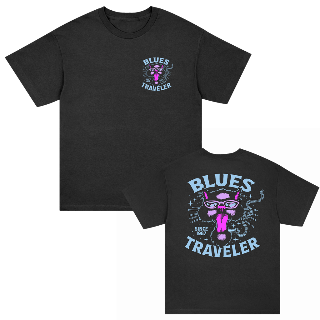 Blues Traveler - Since 87 Cat Logo T-Shirt (Black)
