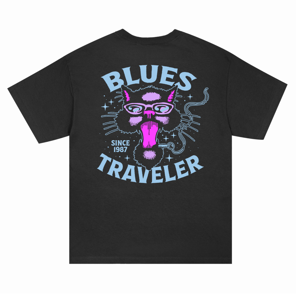 Blues Traveler - Since 87 Cat Logo T-Shirt (Black)