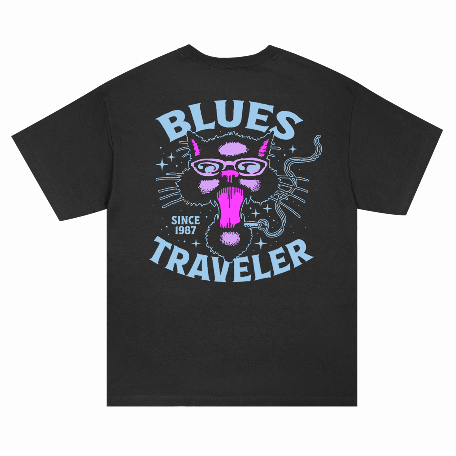Blues Traveler - Since 87 Cat Logo T-Shirt (Black)