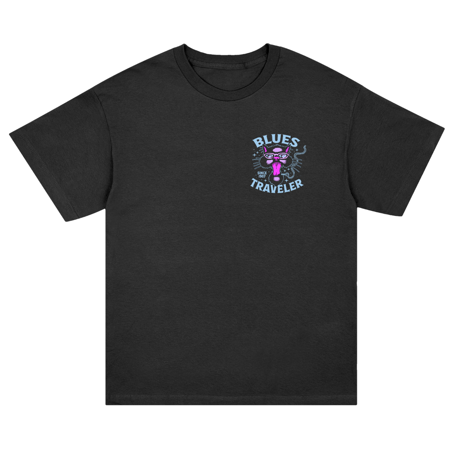 Blues Traveler - Since 87 Cat Logo T-Shirt (Black)