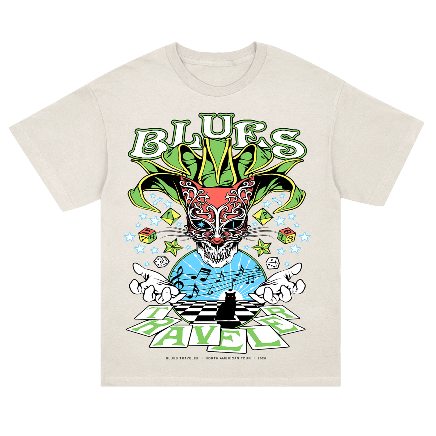Blues Traveler - Gambler T-Shirt (Ivory)