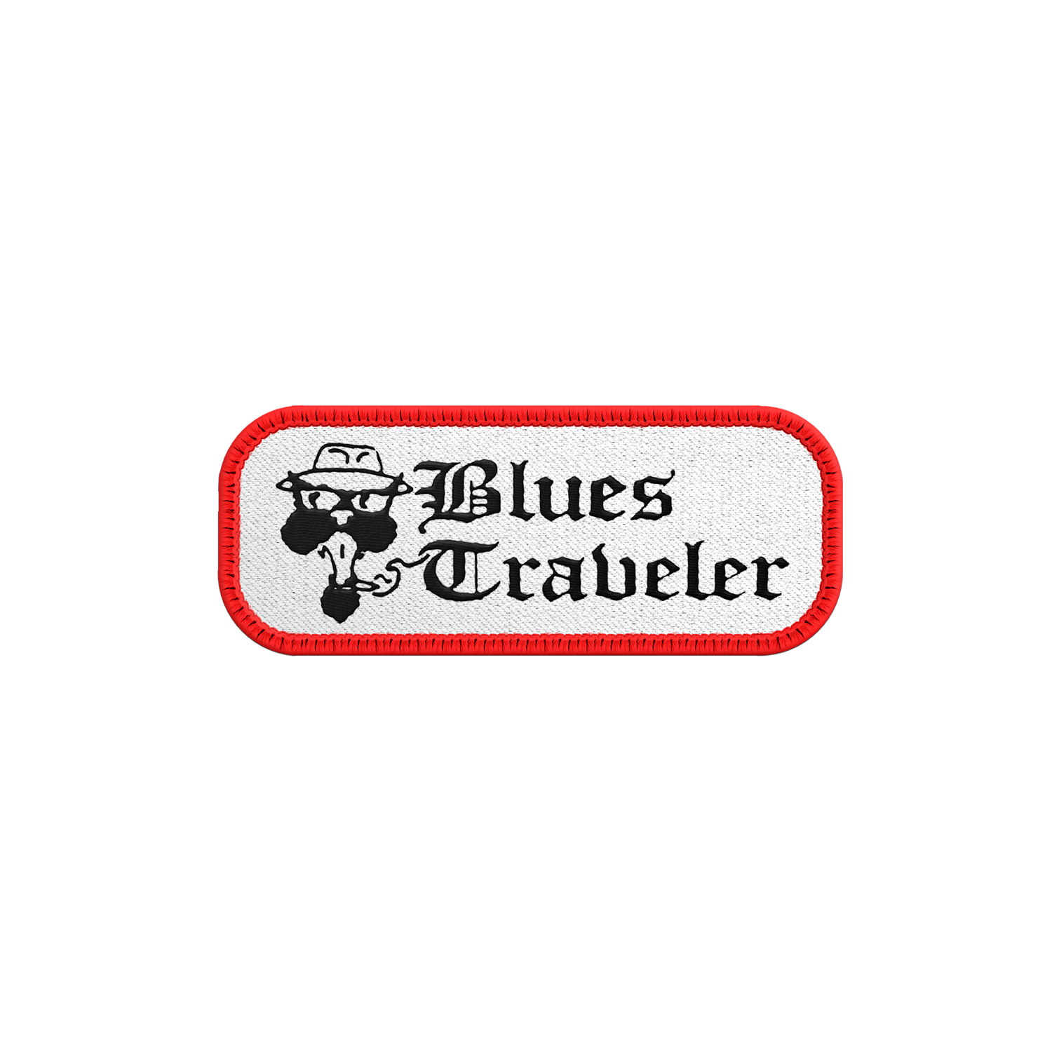 Blues Traveler - Rectangle Patch (White/Red)