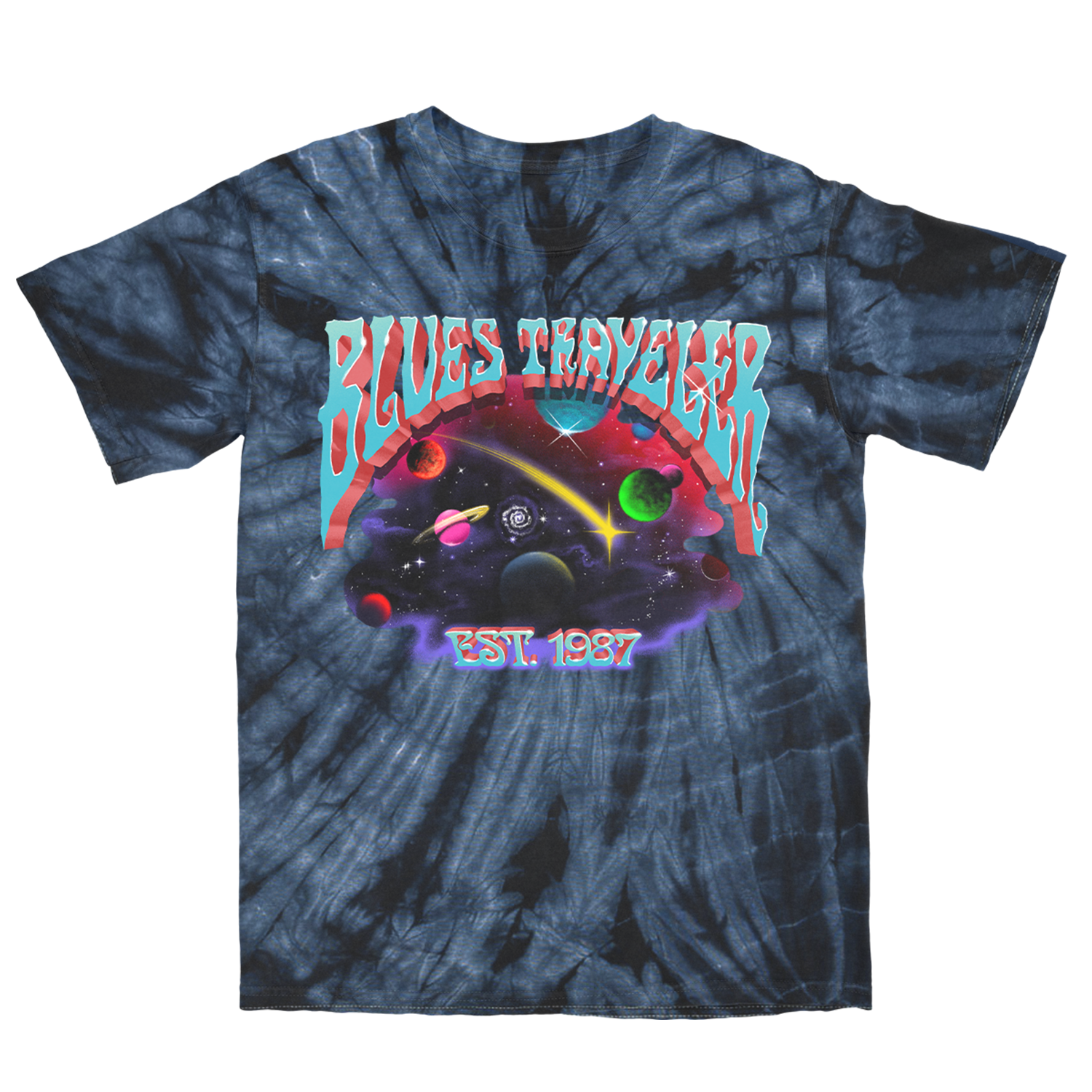 Blues Traveler - Spacey Since '87 T-Shirt (Navy Crystal)