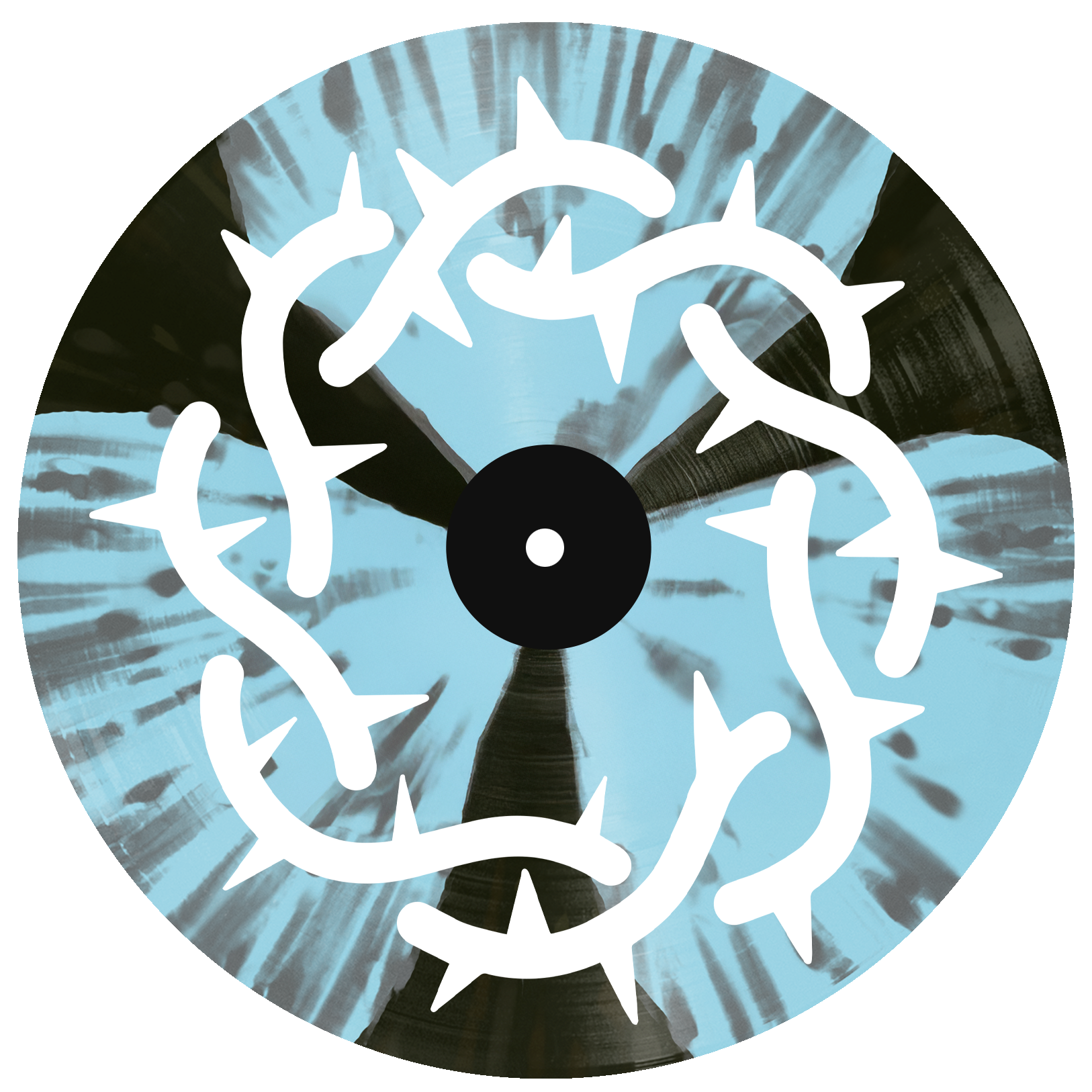Bad Omens - Finding God Before God Finds Me Deluxe Vinyl (Black Ice + Baby Blue Spinner w/ Silver Splatter)