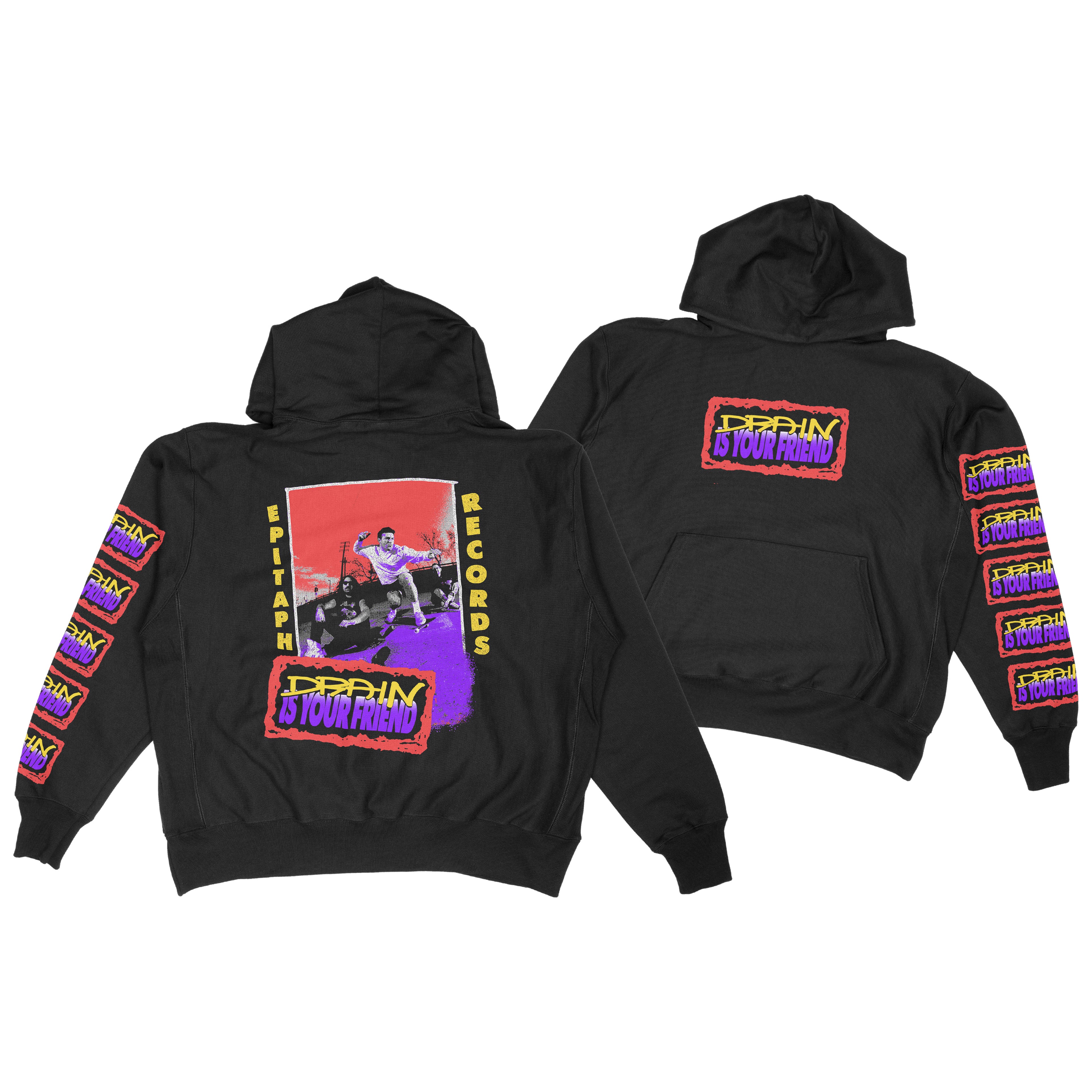 Drain - Badge Pullover Hoodie (Black)