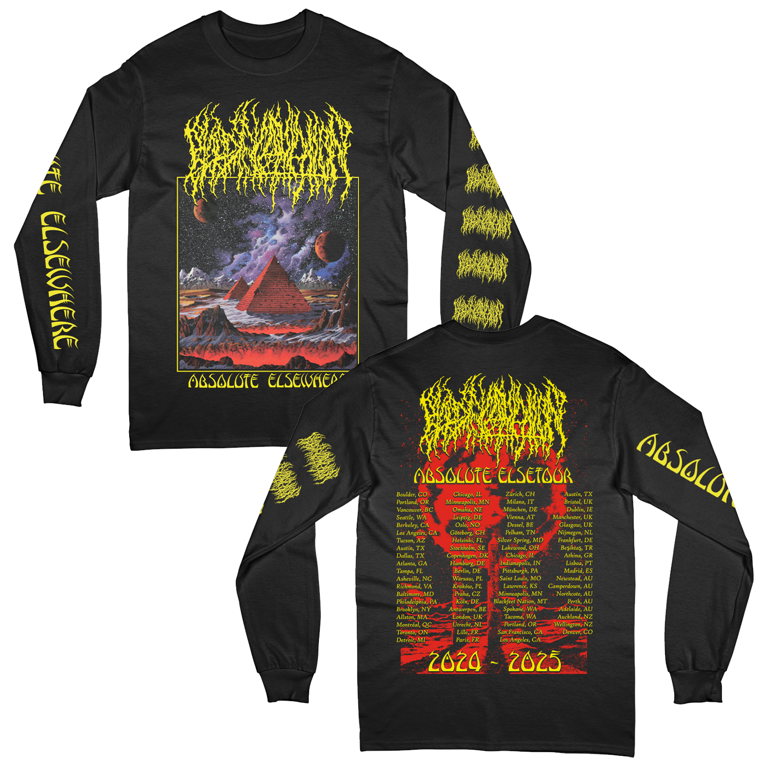 Blood Incantation - Absolute Elsewhere Album Longsleeve WORLD TOUR (Black)