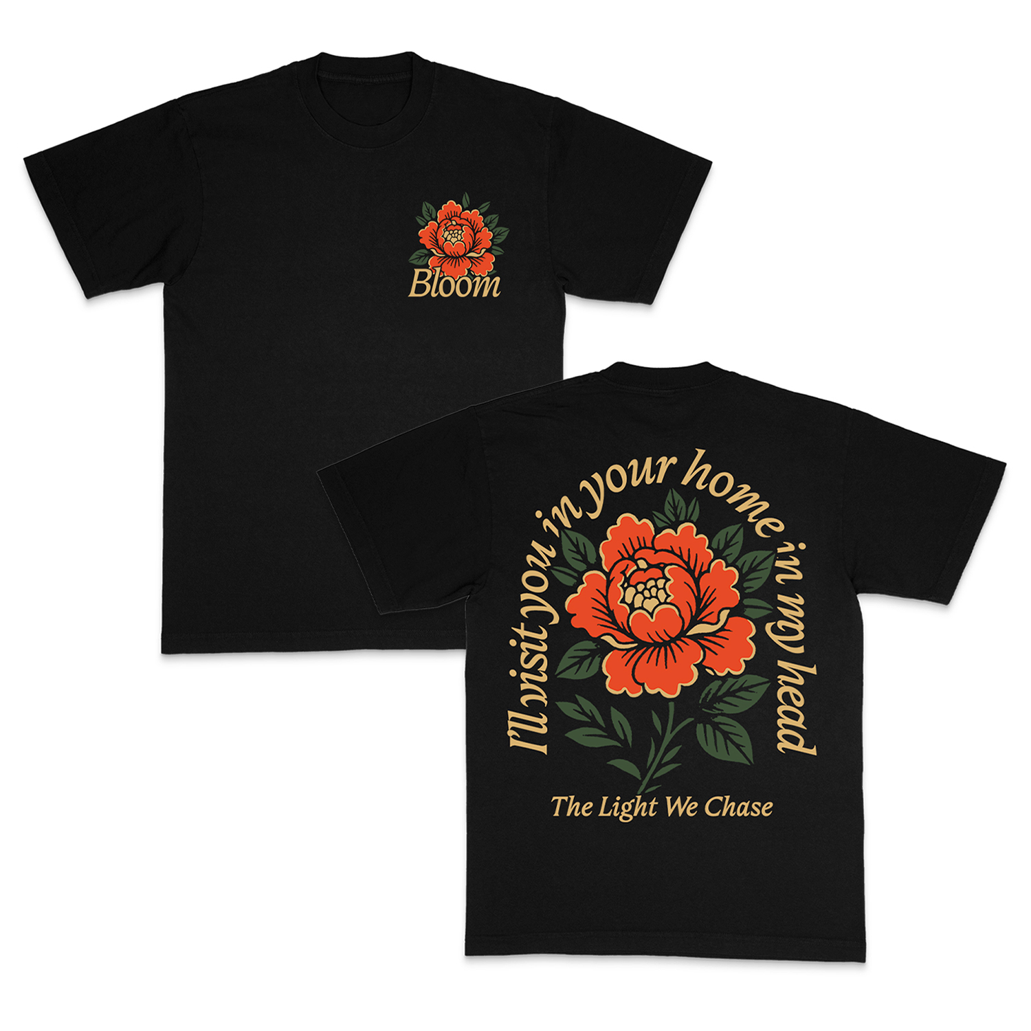 Bloom - Home In My Head Rose T-Shirt (Black)