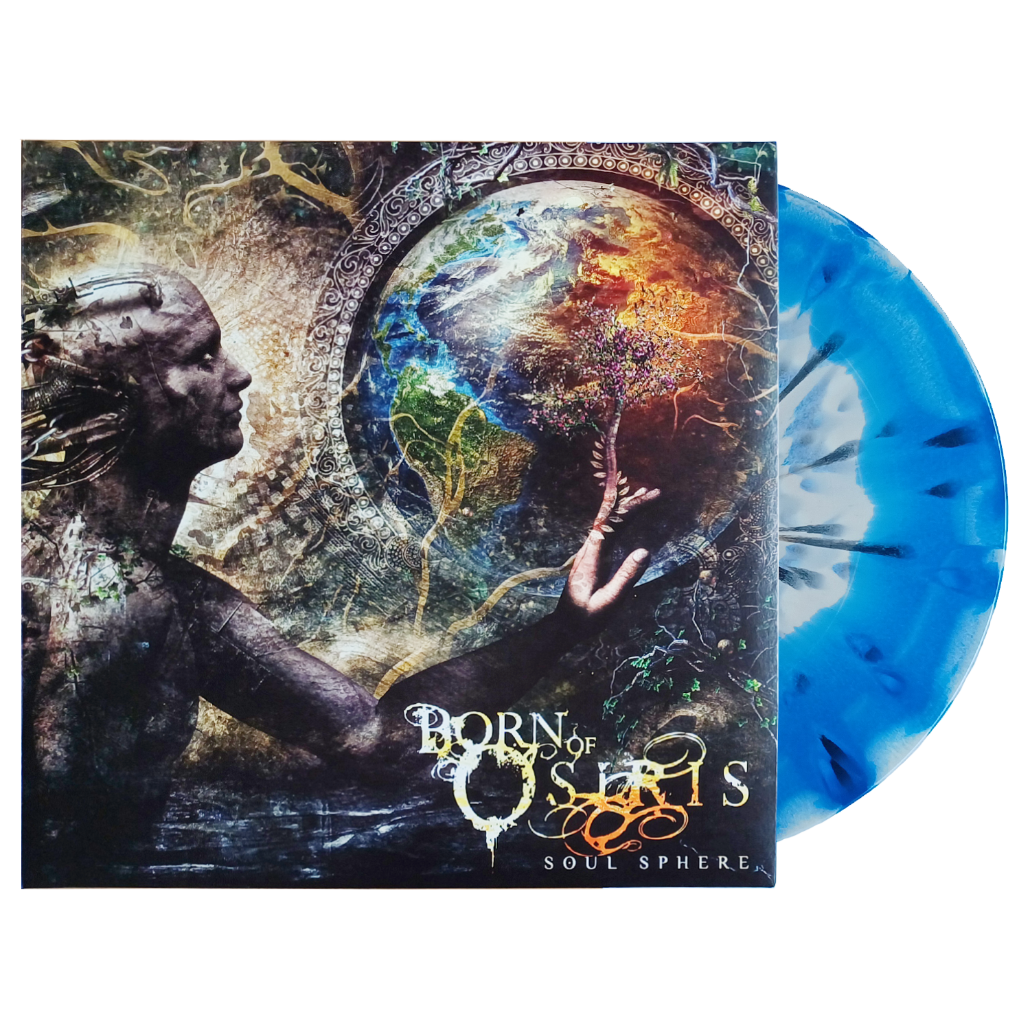 Born of Osiris - Soul Sphere LP Vinyl (Bone + Blue w/ Black + White Splatter)
