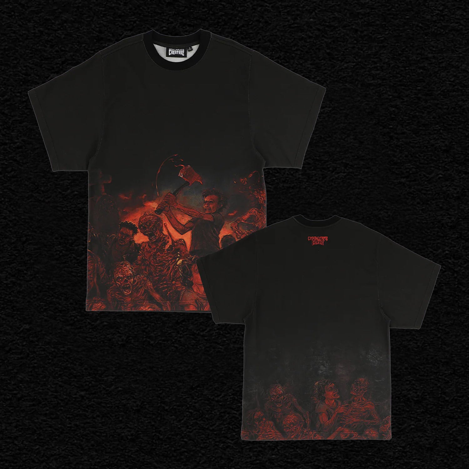 Cannibal Corpse - Cannibal Corpse X Creature Chaos Horrific T-Shirt (Black)