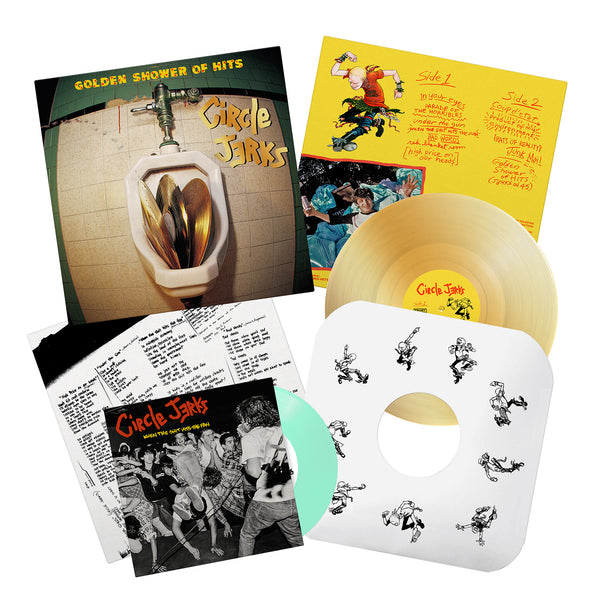 Circle Jerks - Golden Shower of Hits LP (Gold Vinyl) + When The Shit Hits The Fan 7-Inch (Glow-in-the-Dark Green)