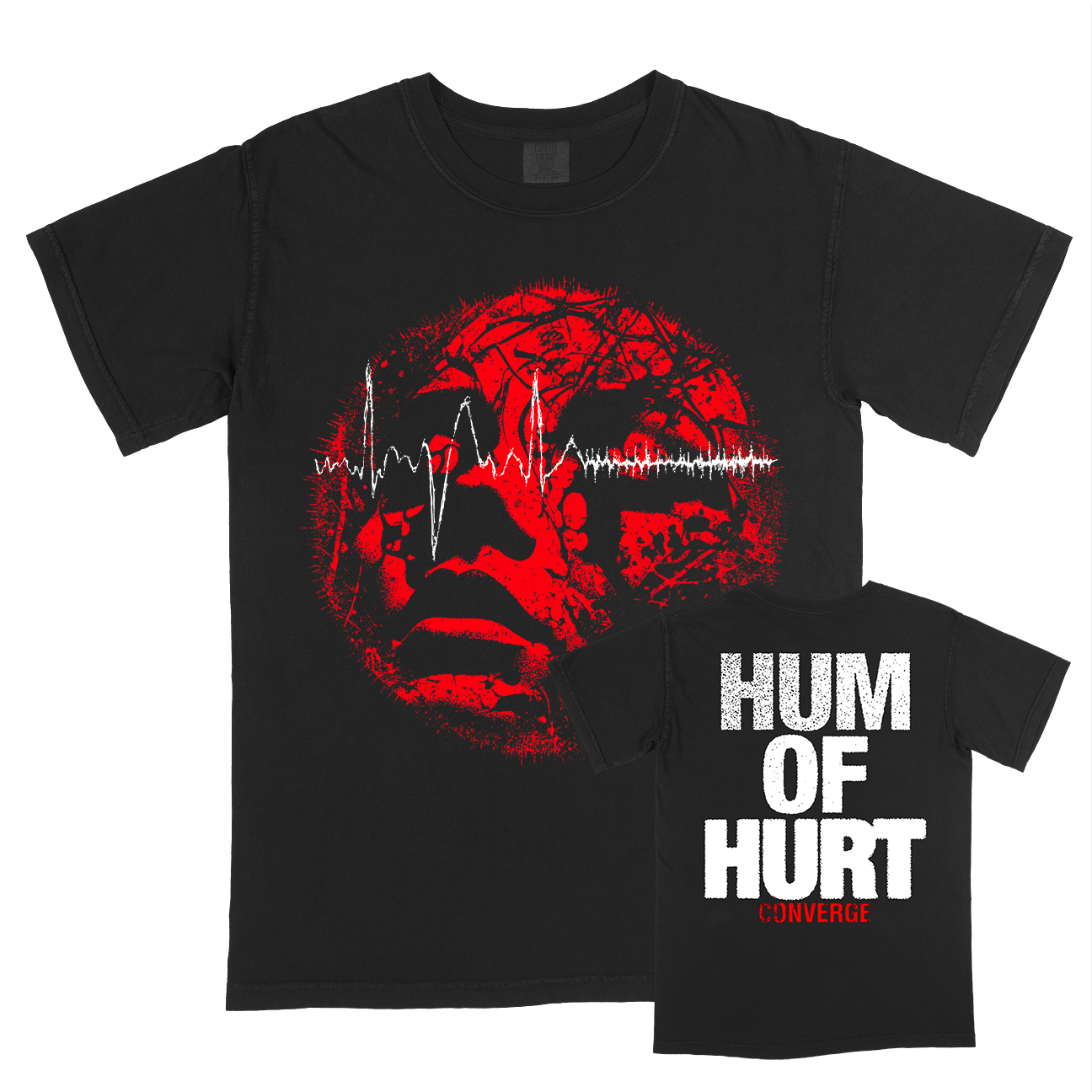 Converge - Facewaves Red T-Shirt (Black)